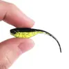 Isca Micro Sapo Atacado Isca Macia 0.7g/5cm verde escuro bicolor cauda de agulha isca artificial material PVC