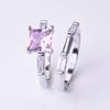 Zhenrong ebay AliExpress explosiones comercio exterior transfronterizo anillo de piedras preciosas de color incrustadas anillo cuadrado europeo y americano anillo de boda