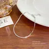 Pulsera de Cadena Hueso de Serpiente Simple de Plata de Ley S925 Qianjia para Mujer, Estilo Minimalista de Moda, Joyería de Anillo Liso, Nuevo Diseño en Capas, Venta al por Mayor
