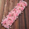 Fila de flores artificiais mais vendida internacionalmente, flor de mesa, flor de boas-vindas, fila de flores para decoração de arco de casamento, fila de flores artificiais