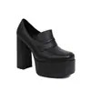 Zapatos de tacón alto para mujer para comercio exterior, nuevos estilos de primavera y otoño, tacón grueso, tacón ultraligero, puntera cuadrada, estilo francés sin cordones, tacón grueso, Hecho en China