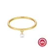 Moda europea y americana s925 plata de ley simple liso círculo fino amor cruz estrella luna gota de agua colgante anillo de compromiso