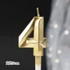 Vela para bolo de festa de aniversário, série Casa da Ópera, retro, Dourada Prateada, vela digital 0-9