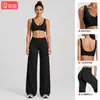 Conjunto de Roupas de Yoga Transfronteiriço para Mulheres, Conjunto de Top de Yoga Esportivo Fitness em Forma de U e Regata Casual Bonita para Corrida com Decote em V Profundo