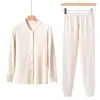 Ropa de Otoño y Pantalones para Mujeres de Mediana Edad y Mayores Cárdigan de Algodón Holgado Talla Grande Ropa Interior Térmica Básica para Papá Traje para Hombre para Mamá