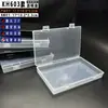 Caixa Vazia de Plástico Transparente PP Kh603 da Zihexing, Caixa Retangular para Amostras com Tampa, Caixa Organizadora para Componentes e Peças de Pesca