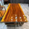 Escritorio de Oficina, Escritorio de Estudio, Mesa de Comedor, Mesa de Té de Madera Maciza Estilo Chino, Tablero Grande de Madera Maciza Okan, Tablero Completo, Madera de Teca, Mesa de Té de Madera de Nogal Tablero Grande