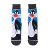 Meias Masculinas para Todas as Estações Pato de Desenho Coelho Menina Tendência Comércio Exterior Meia Cano Médio Pug Meias Tendência Meias Masculinas Fabricante de Meias da Amazon Ins