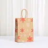 Bolsa de Presente de Natal Desenho Animado Bolsa Tote Versátil com Estampa Criativa e Fofa do Papai Noel para Presente de Feriado
