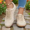Zapatos de Mujer de Talla Grande Estilo Europeo y Americano Nuevos para la Primavera 2026, Zapatos Casuales Planos Ligeros y Cómodos, Zapatos de Mujer Versátiles con Cordones