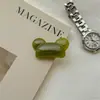 Pinza para el pelo de oso de color caramelo dulce y linda, pinza lateral de color gelatina para mujer, pinza para el flequillo