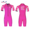 Traje de neopreno Dive&Sail de 2.5 mm para niños, grueso y cálido, traje de neopreno de una pieza para mujer, manga corta, para surf, natación, vela, snorkel