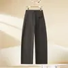 Pantalones de trabajo de talle alto, adelgazantes y fluidos para mujer, nueva colección otoño 2026, corte holgado, versátiles, de pierna recta, de pierna ancha, pantalones casuales