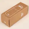 Caja de Cartón Kraft Personalizada, Caja Plegable para Empaque de Vasos de Agua, Caja de Papel para Empaque Exterior de Vasos Térmicos para Café, Engrosada, Impresa