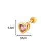 Pendientes Henson Love Zircon Zircon para oreja, clavo para hueso de oreja, clavo de acero de titanio con tornillo, pendientes de perforación Advanced Sense Love Niche