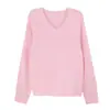 Hong Kong y American Apparel/Estilo Nuevo de Otoño Estilo Perezoso Cálido y Lujoso Suéter de Lana Polar con Cuello en V para Mujer