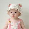 Gorro de Bebé Estilo Delgado para Primavera y Otoño Protector Solar Ajustable Sombrero de Pescador Princesa para Bebés Niñas Recién Nacidos Bebés Pequeños Verano