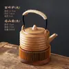Tetera de Gres con Forma de Calabaza y Asa, Base Calentador de Velas de una Sola Pieza para Estufa de Té para Uso Doméstico, Estufa Pequeña para Preparar Té