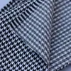 Tecido Xadrez Pied-de-Poule Jacquard Tecido de Chenille Poliéster Imitação de Linho Capa de Sofá Espessa Fronha Tecido Xadrez Preto e Branco