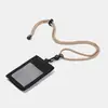 Porta Tarjeta de Identificación de Nylon de Color Sólido Transfronterizo para Estudiantes, Tarjetas de Acceso, Tarjetas de Autobús, Tarjetas de Comida, Tarjetas de Identificación de Fábrica, Porta Tarjeta de Identificación de Trabajo Estilo Coreano
