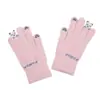 Guantes de Invierno para Mujer de Terciopelo Engrosados Estudiantes Resistentes al Frío Cálidos Lindos para Ciclismo de Mujer de Cinco Dedos Pantalla Táctil de Algodón