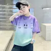 Camiseta de Verão para Meninos com Estampa de Letras Dopamina, Nova, 100% Algodão, Manga Curta, Corte Solto, Versão Coreana para Bebês e Crianças Maiores