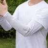 Mangas de Protección Solar para Hombre, Frescas y de Corte Holgado, Mangas Transpirables de Seda de Hielo, Anti-UV, Mangas Rectas de Protección Solar para Conducir y Ciclismo