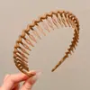 Diadema de corona alta estilo coreano, diadema de borde ancho, diadema para lavarse la cara con dientes, accesorio para el cabello de tela a cuadros de alta gama