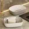 Porta Jabón de Lujo Ligero para Baño del Hogar, Caja de Jabón de Doble Capa con Drenaje, Estante Grande para Almacenamiento de Jabón, Porta Jabón para Lavandería