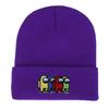 Gorro de punto con bordado periférico del juego Among Us, gorro cálido de otoño e invierno, gorro de lana, jersey de estudiante de dibujos animados, gorro frío