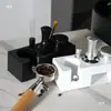 Dispensador de café en polvo y juego de pisón, juego de tres piezas para base de pisón 51/53/58 mm, martillo de pisón de café de fuerza constante