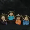 Swing de mola monge ornamentos de carro punho bêbado Kung Fu quatro não pequenos monges resina artesanato de carro fabricantes