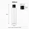 Botella de Plástico Transparente para Embalaje de Mascotas, de Hombro Plano con Tapa Flip-Top, Diseño de Tapa de Mariposa, Botella Recargable Portátil para Viajes