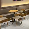 Silla con Respaldo de Madera Maciza para Café Restaurante Tienda de Té con Leche Área de Descanso Silla Estilo Kudi