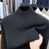 Suéter Masculino Meia-Gola Bestseller do Douyin Estilo Old Money Item Tendência para Jovens e Meia-Idade Versátil Malha de Manga Longa de Luxo Leve