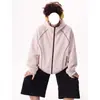 Cardigan moletom de peso pesado estilo americano Hsu line desconstruído para homens, outono retrô moderno, moletom versátil solto para casais