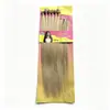Set de tejido de cabello lacio de 7 piezas con cierre