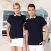 Polo de manga corta de algodón de seda de hielo de verano con logotipo impreso bordado personalizado, ropa de grupo empresarial, mono, camiseta