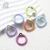 Fecho de Mola Redondo em Formato de Flor Acessórios para Joias DIY Argola de Mola para Chaveiro Argola de Conexão de Liga Pingente para Chave de Carro