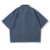 Beijie Men's American Fashion Brand 2023 Verão Nova Camisa Jeans Lavada Manga Curta Camisa Masculina Jaqueta Retro