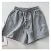 Shorts Deportivos Casuales Adelgazantes de Cintura Alta para Mujer 2026, Nuevos Pantalones de Pierna Ancha Sueltos con Cordón Estilo Coreano, Pantalones de Línea A, Venta al por Mayor de una Pieza