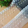Venta al por mayor de fábrica encaje de punto barato malla bordado accesorios DIY hilo para la cabeza vestido textil para el hogar