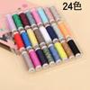 Set de Caja de Costura Colorida para Uso Doméstico Hilo de Coser 402 Hecho a Mano Reparación Hilo para Ropa Hilo Fino Hilo de Poliéster Hilo Pagoda Blanco y Negro