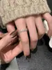 Anillo de Corazón de Amor con Pedrería Super Brillante, Suave y Elegante, Anillo de Dedo Índice de Alta Gama, Anillo Simple y Versátil para Apilar