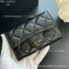25 Estilo Coreano Pequeño Estilo Chanel Cf 80% de descuento Cartera Tarjetero Patrón de Diamantes Caviar Moda Versátil Pequeño Tarjetero Chanel para Mujer