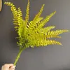 Plantas Verdes Simuladas Nuevas Hierba Persa Helecho Persa Boda Escandinava Diseño de Paisaje para el Hogar Material de Hojas Caucho Suave Hierba Venta al por Mayor
