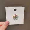 Broche de Flor Colorida de Cristal Imitação Estilo Japonês e Coreano Pin Personalizado da Moda Agulha de Gola Fivela Anti-Luz Acessórios para Cardigan Terno