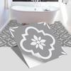 Pegatinas de suelo de baldosas de estilo europeo portugués transfronterizo para decoración de suelo de baño y dormitorio, pegatinas de pared esmeriladas gruesas, autoadhesivas e impermeables