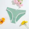 Nuevos calzones de encaje para mujer de poliéster, tiro bajo, transpirables, cómodos, amigables con la piel, de doble capa, ropa interior para mujer hecha a medida