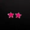 Cuentas acrílicas transparentes de doble capa con forma de pentagrama, esmeriladas, con agujeros rectos para materiales de clips para el cabello hechos a mano, pulseras y accesorios de joyería para DIY
